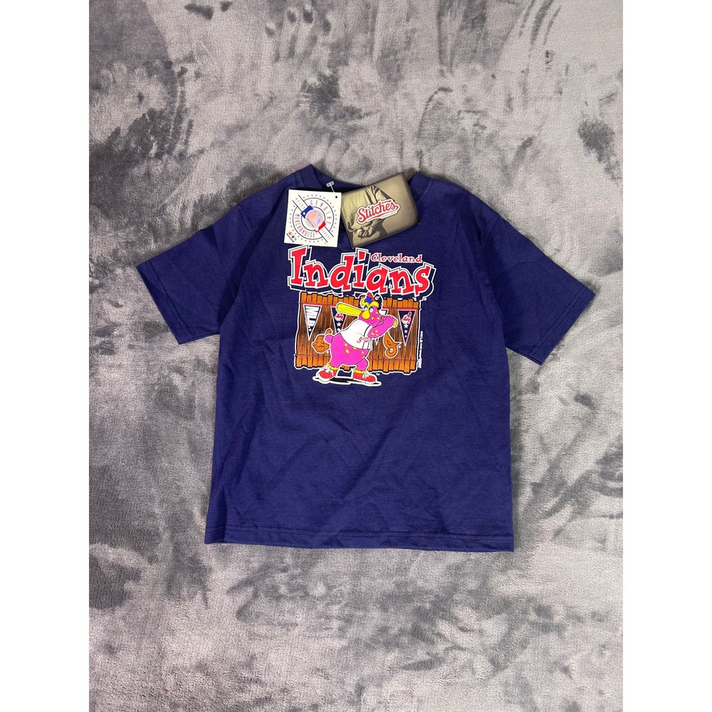 Kids Cleveland Indians Baseball T Shirt Stitches Athletic Gear Large
